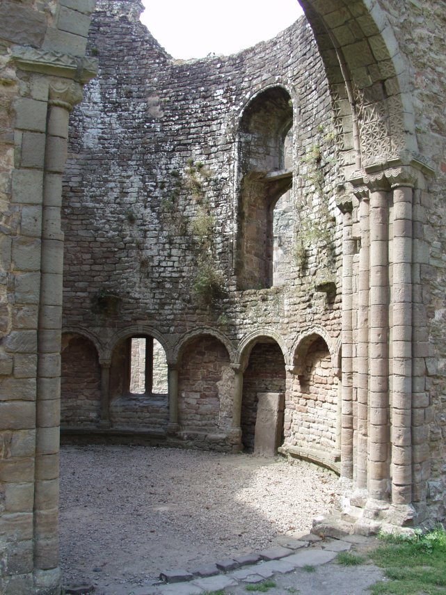 The Nave of the Round Chapel, Ludlow Castle, Shropshire, England, Great Britain