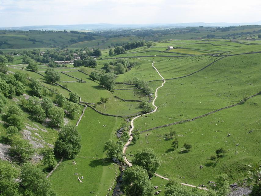 The View from Malham Cove, Malham, Yorkshire, England, Great Britain