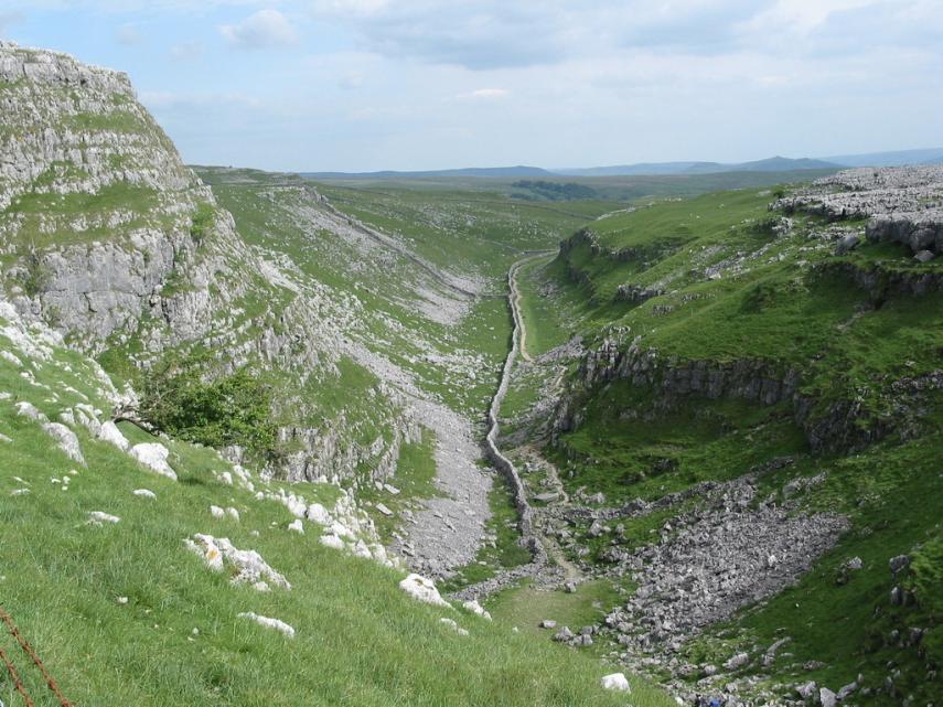 The Dry Valley above Malham Cove, Malham, Yorkshire, England, Great Britain