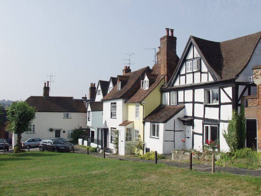 Houses on the Green, Marlborough, Wiltshire, England, Great Britain