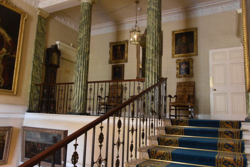 The Staircase Hall, Plas Newydd, Menai Bridge, Bangor, Caernarfonshire, Wales, Great Britain