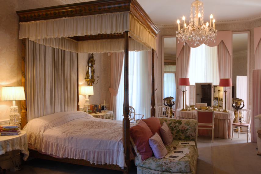 The Bedroom, Plas Newydd, Menai Bridge, Bangor, Caernarfonshire, Wales, Great Britain