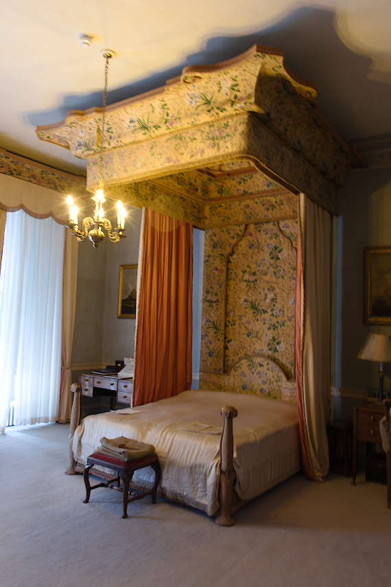 Lord Anglesey's Bedroom, Plas Newydd, Menai Bridge, Bangor, Caernarfonshire, Wales, Great Britain