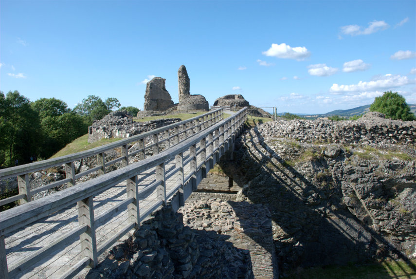 The Access Bridge, Montgomery Castle, Montgomery, Mongomeryshire