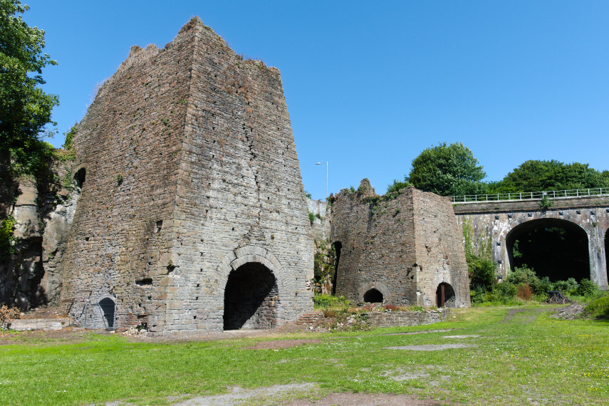 Blast Furnaces, Neath Ironworks, Neath, Glamorgan,, Wales, Great Britain