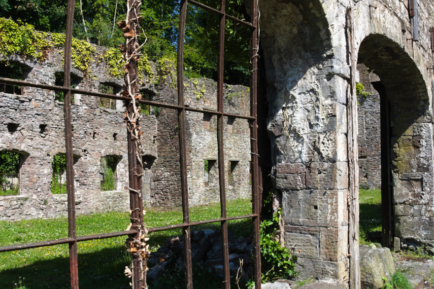 Detail, the old ironworks, Neath, Glamorgan, Wales, Great Britain