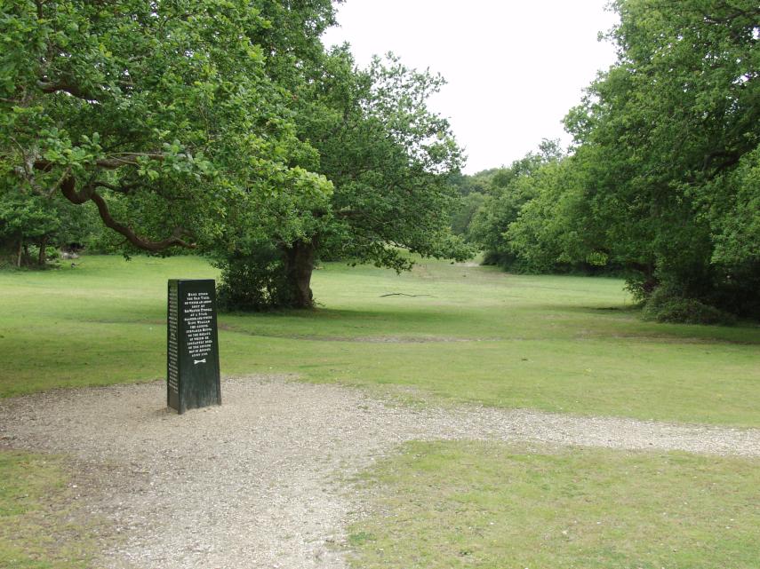 The Rufus Stone, New Forest, Hampshire, England, Great Britain