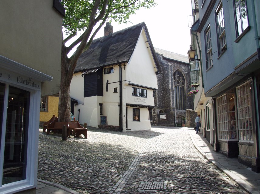 The Britons Arms, Elm Hill, Norwich, Norfolk, England, Great Britain