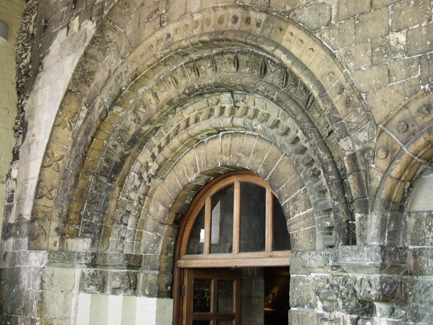 A Norman Doorway, Norwich Castle, Norwich, Norfolk, England, Great Britain