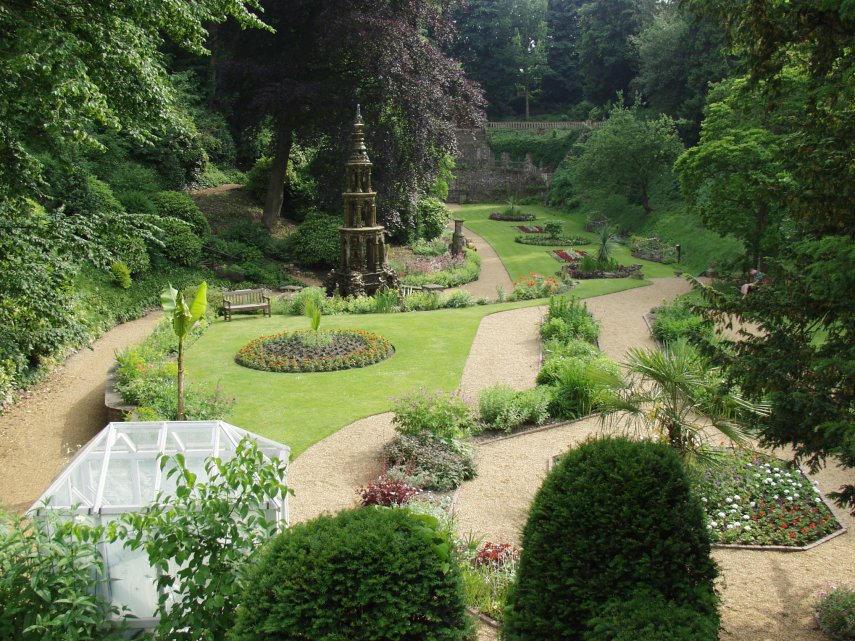 The view from the Footbridge, Plantation Garden, Norwich, Norfolk, England, Great Britain