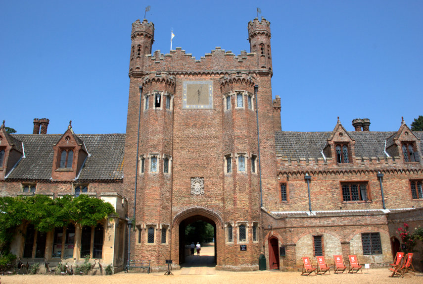 The Fortified Gatehouse, Oxburgh Hall, Oxburgh, Norfolk, England, Great Britain