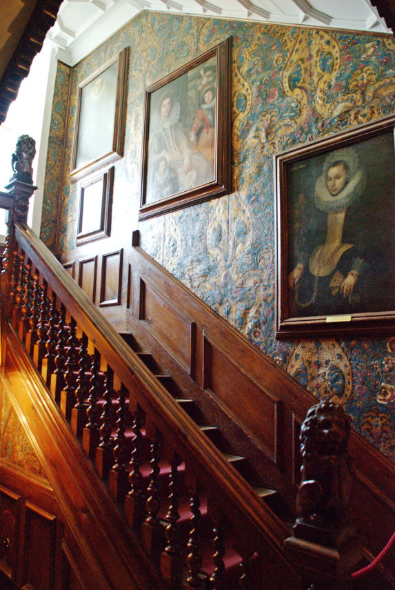The West Staircase, Oxburgh Hall, Oxburgh, Norfolk, England, Great Britain