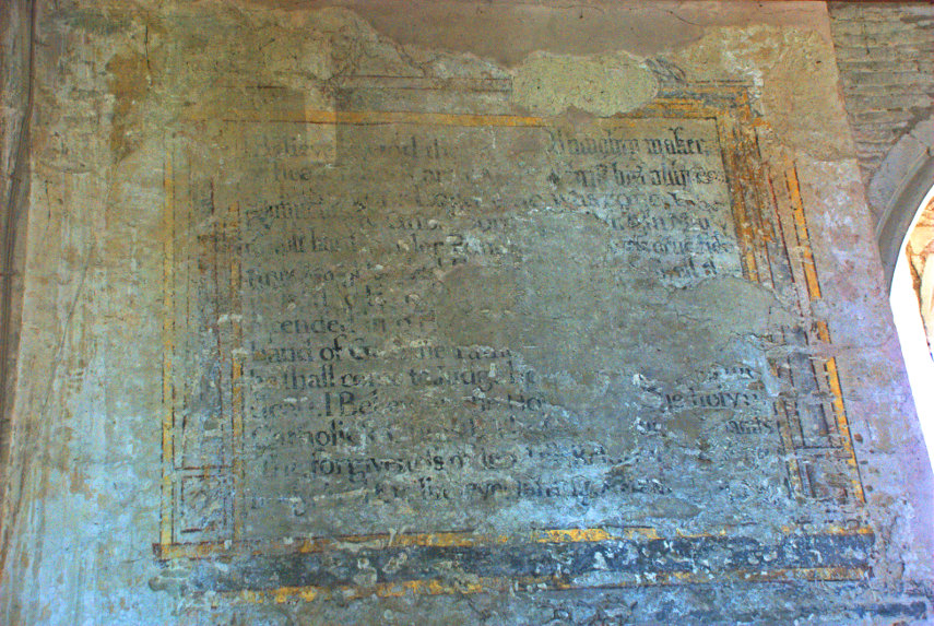 17th Centuary Wall Paintings, St. Mary's Church, Pembridge, Herefordshire, England, Great Britain