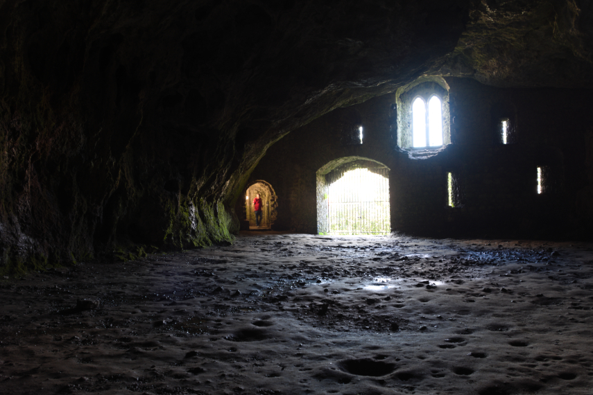 The Wogan Cavern, Pembroke Castle, Pembroke, Pembrokeshire, Wales