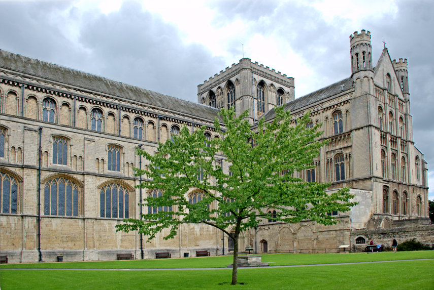 The Nave, Tower and South Transept, Peterborough Cathedral, Peterborough, Cambridgeshire, England, Great Britain