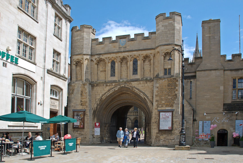 Cathedral Square, Peterborough, Cambridgeshire, England, Great Britain