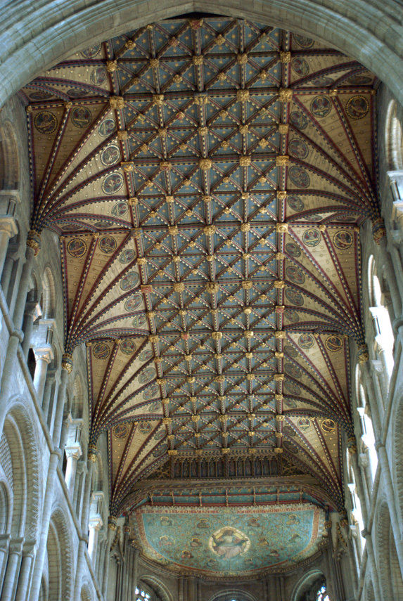 The Sanctuary Ceiling, Peterborough Cathedral, Peterborough, Cambridgeshire, England, Great Britain