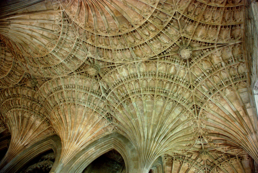 The Retro-Quire Ceiling, Peterborough Cathedral, Peterborough, Cambridgeshire, England, Great Britain