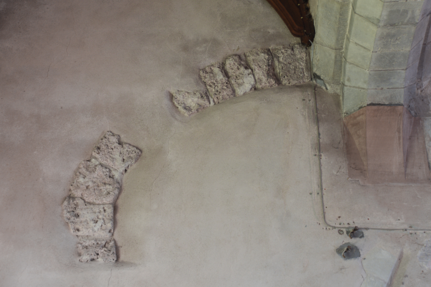 Norman stonework, St. Andrews Church, Presteigne, Radnorshire, Wales