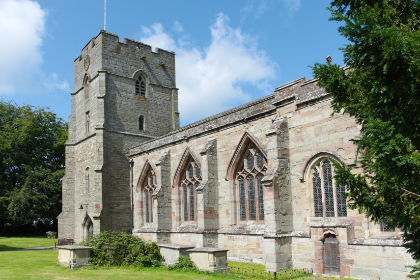 View of the Church, Presteigne, Radnorshire.