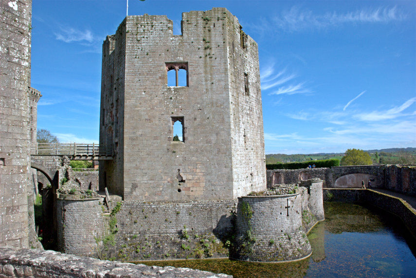 The Keep, Raglan Castle, Monmouthshire, Wales, Great Britain