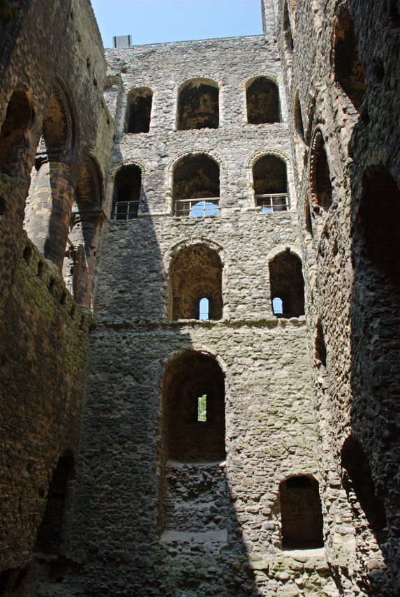 The Keep Interior, Rochester Castle, Rochester, Kent, England, Great Britain