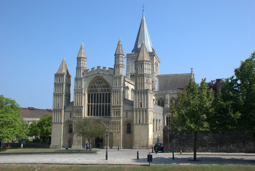 West Front, Rochester Cathedral, Rochester, Kent, England, Great Britain