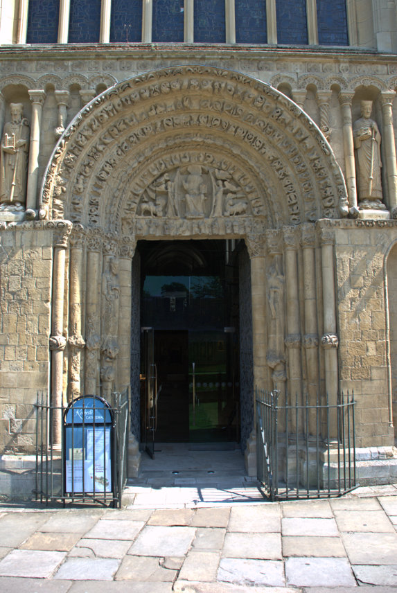 The Grear West Door, Rochester Cathedral, Rochester, Kent, England, Great Britain