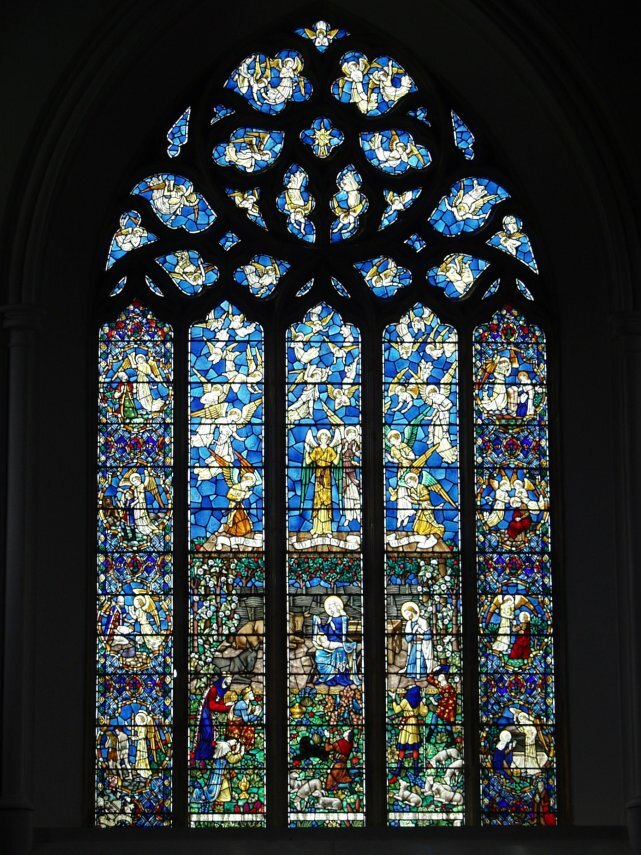 The West Window, St. Mary's Church, Rye, Sussex, England, Great Britain