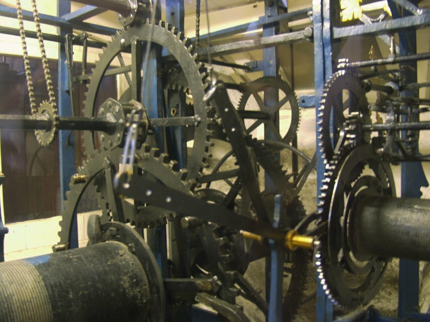 The 16th Century Clock Mechanism, St. Mary's Church, Rye, Sussex, England, Great Britain