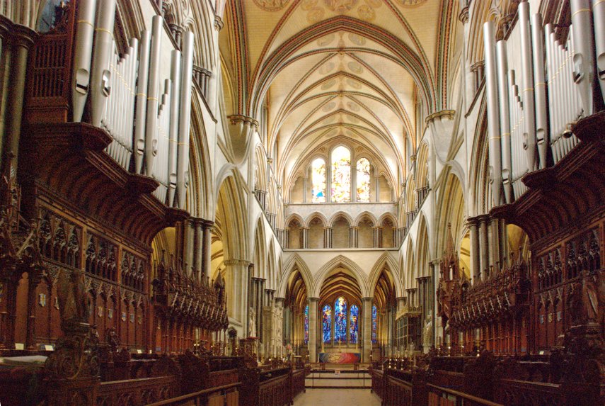 The Quire, Salisbury Cathedral, Salisbury, Wiltshire, England, Great Britain