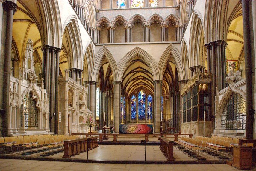 The East End, Salisbury Cathedral, Salisbury, Wiltshire, England, Great Britain