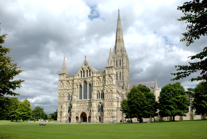 West Front, Salisbury Cathedral, Salisbury, Wiltshire, England, Great Britain