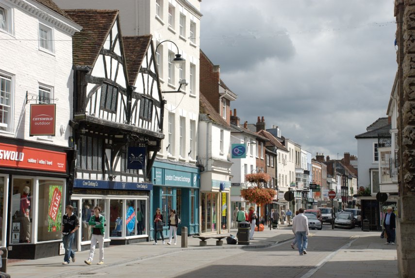 Queen Street, Salisbury, Wiltshire, England, Great Britain