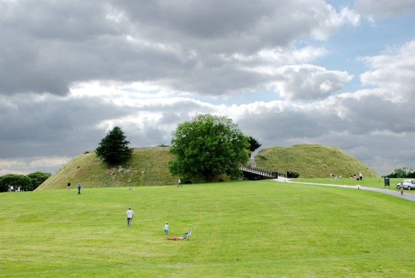 The inner mound of Old Sarum, Salisbury, Wiltshire, England, Great Britain
