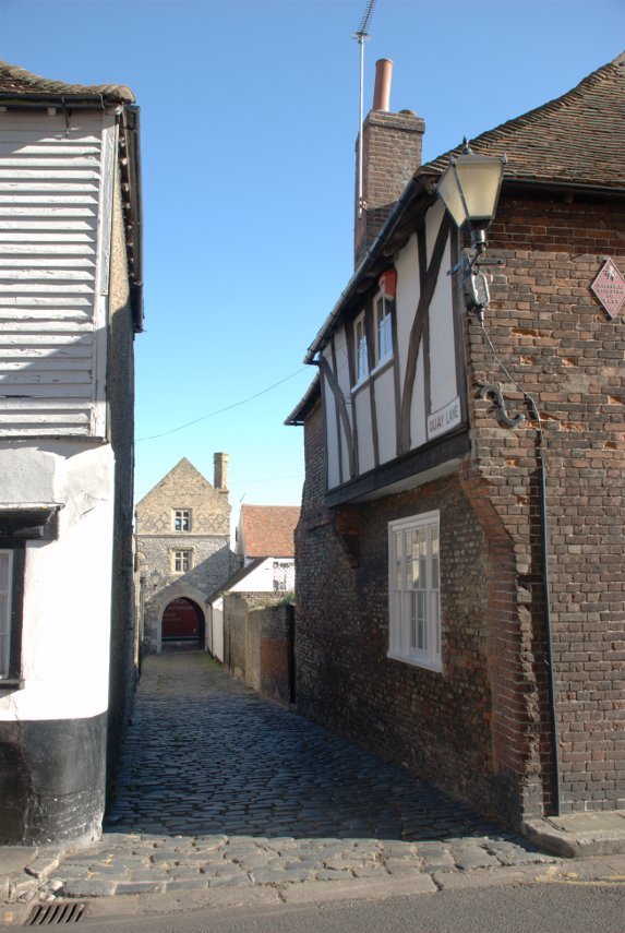 Quay Lane and Fishergate, Sandwich, Kent, England, Great Britain