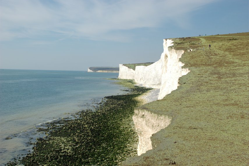 The Seven Sisters chalk cliffs, East Sussex, England