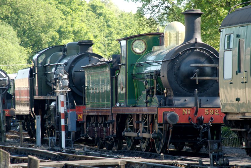 A 'C' Class Locomotive, Bluebell Line, Sheffield Park, Sussex, England, Great Britain