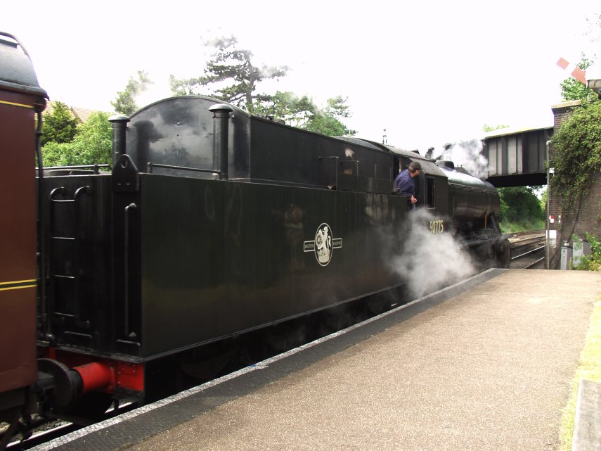 A train leaving Sheringham, Norfolk, England, Great Britain
