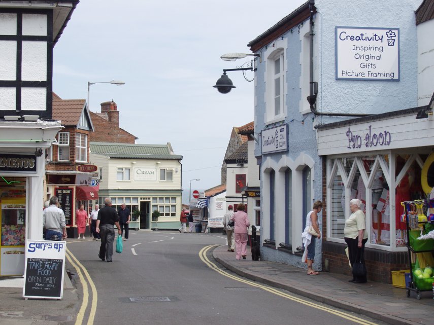 Another view of High Street, Sheringham, Norfolk, England, Great Britain