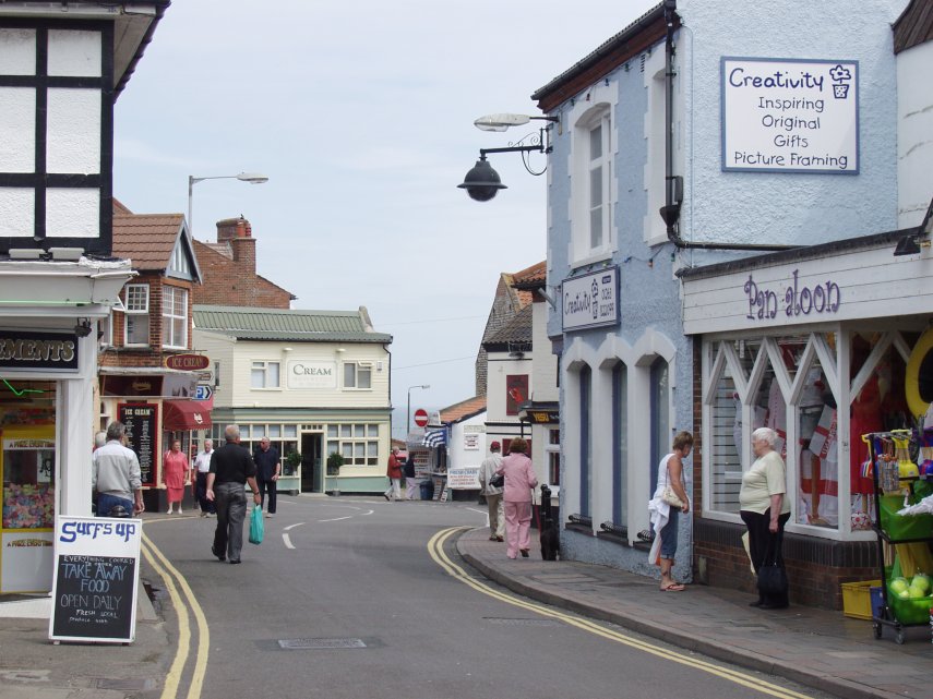 Another view of High Street, Sheringham, Norfolk, England, Great Britain