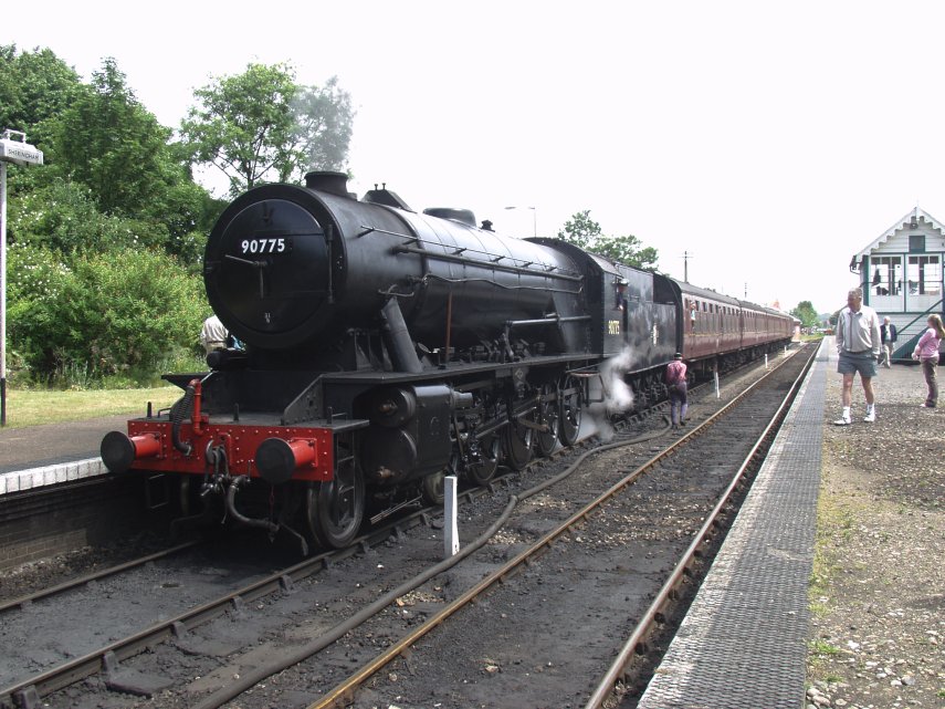 A Steam Locomotive, Sheringham Station, Sheringham, Norfolk, England, Great Britain