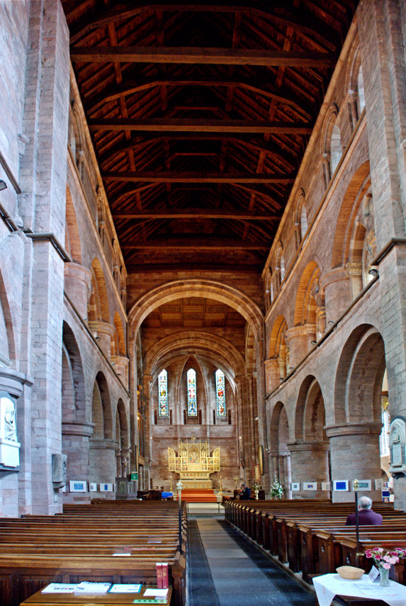 The Nave, Shrewsbury Abbey, Shrewsbury, Shropshire, England, Great Britain