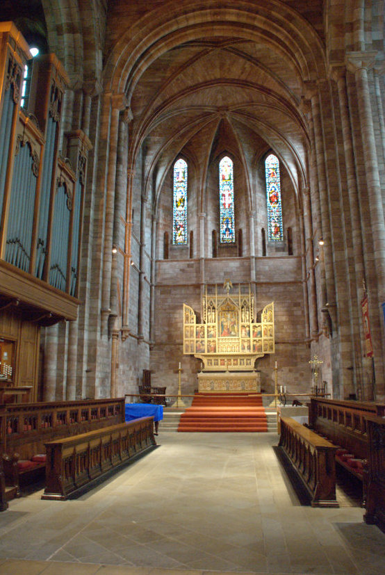 The Quire and Chancel, Shrewsbury Abbey, Shrewsbury, Shropshire, England, Great Britain
