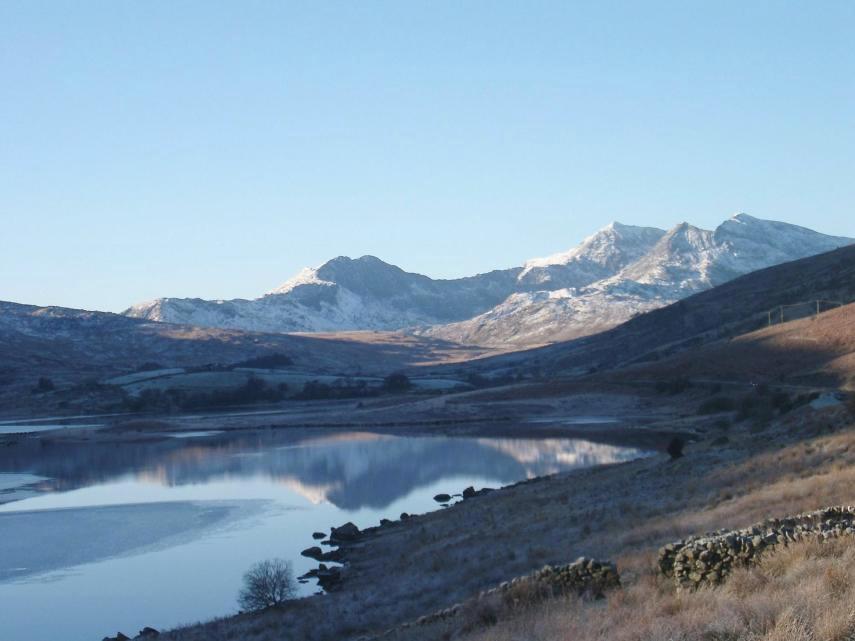 Scene showing Llynnau Mymbyr and the Snowdon Massif, Gwynedd, North Wales, Great Britain - Landscapes