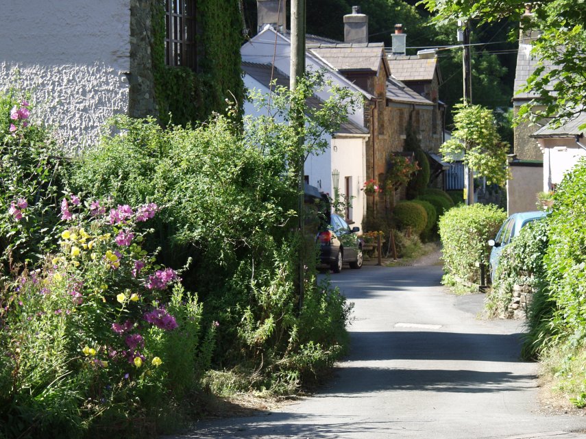 An attractive corner, Solva, St. David's, Pembrokeshire, Wales, Great Britain