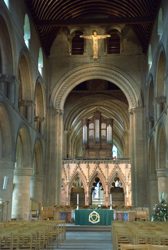 The Quire Screen and Organ, Southwell Minster, Southwell, Nottinghamshire, England, Great Britain