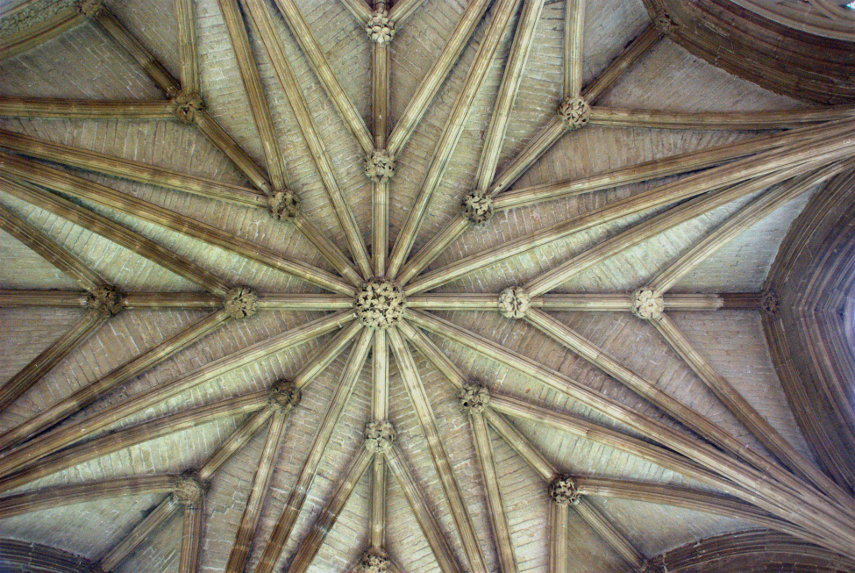 The Chapter House Ceiling, Southwell Minster, Southwell, Nottinghamshire, England, Great Britain
