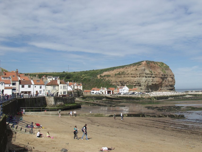 The view from the Quay, Staithes, Yorkshire, England, Great Britain