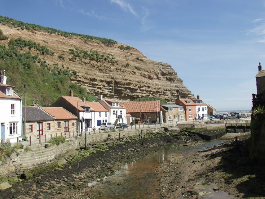 Cowbar (the Cliffs) from Roxby Beck, Staithes, Yorkshire, England, Great Britain